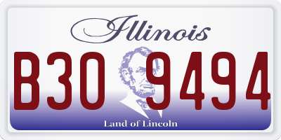 IL license plate B309494
