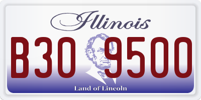 IL license plate B309500