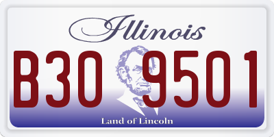IL license plate B309501