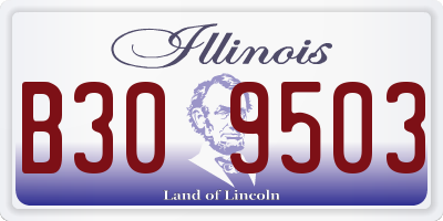 IL license plate B309503
