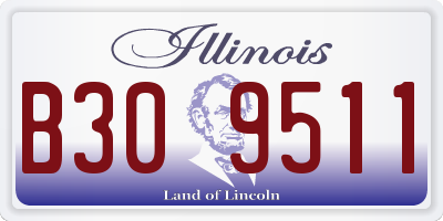 IL license plate B309511