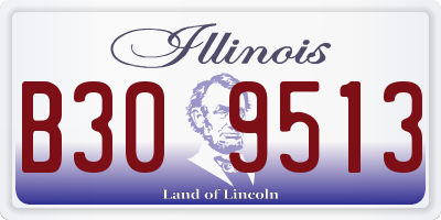 IL license plate B309513
