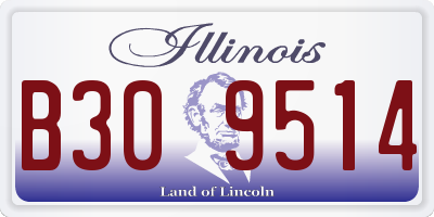IL license plate B309514