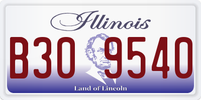 IL license plate B309540