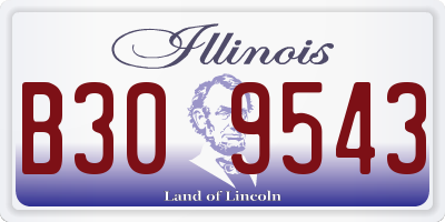 IL license plate B309543