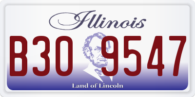 IL license plate B309547