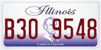 IL license plate B309548