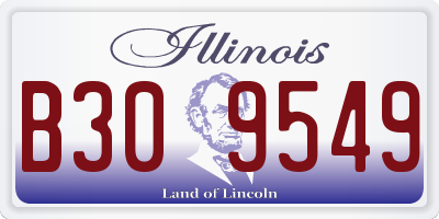 IL license plate B309549
