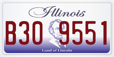 IL license plate B309551