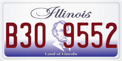 IL license plate B309552