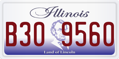 IL license plate B309560