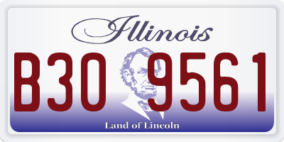 IL license plate B309561