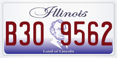 IL license plate B309562