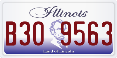 IL license plate B309563