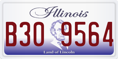 IL license plate B309564