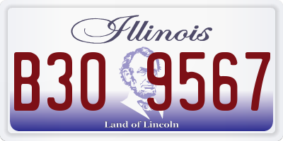 IL license plate B309567