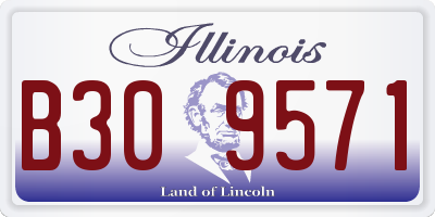 IL license plate B309571