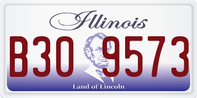 IL license plate B309573