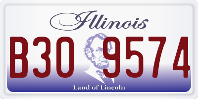 IL license plate B309574