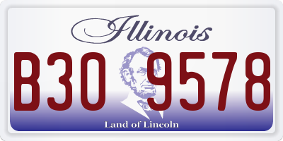 IL license plate B309578