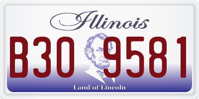 IL license plate B309581
