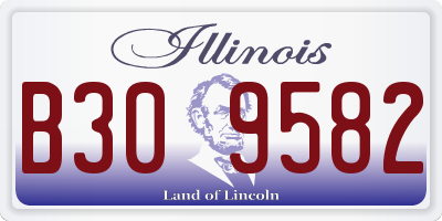 IL license plate B309582