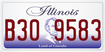 IL license plate B309583