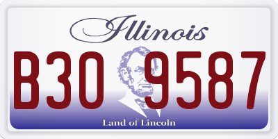 IL license plate B309587