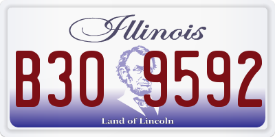 IL license plate B309592