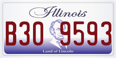 IL license plate B309593