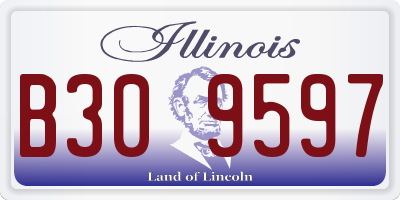 IL license plate B309597