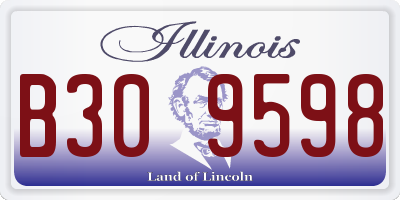 IL license plate B309598