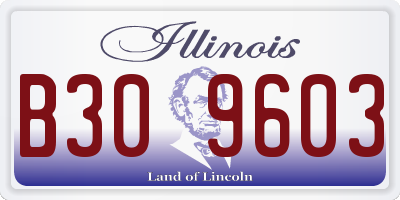 IL license plate B309603