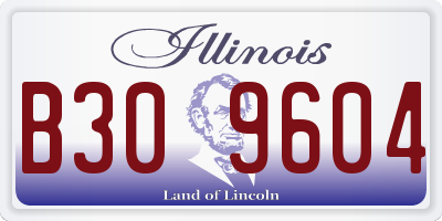 IL license plate B309604