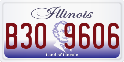 IL license plate B309606