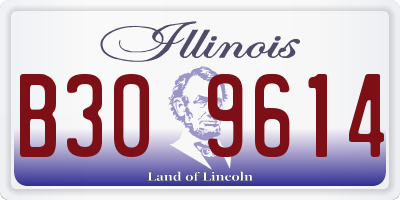 IL license plate B309614