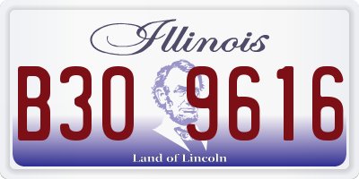 IL license plate B309616