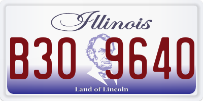 IL license plate B309640