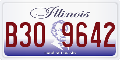 IL license plate B309642