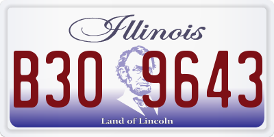 IL license plate B309643