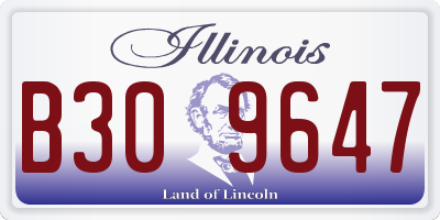 IL license plate B309647