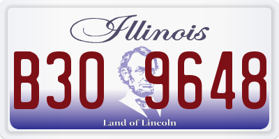 IL license plate B309648