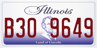 IL license plate B309649