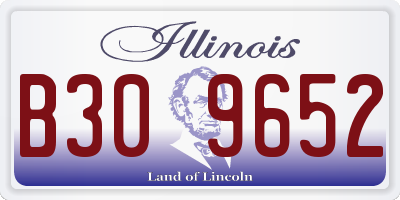 IL license plate B309652