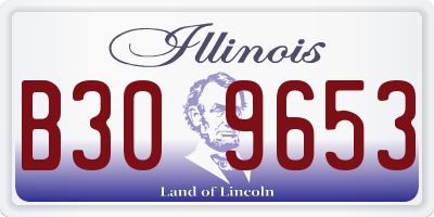 IL license plate B309653
