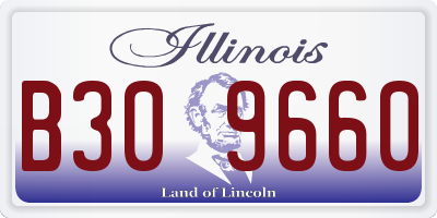 IL license plate B309660