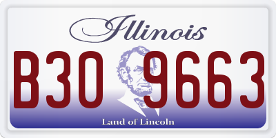 IL license plate B309663
