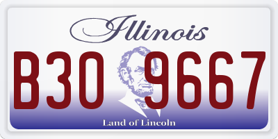IL license plate B309667