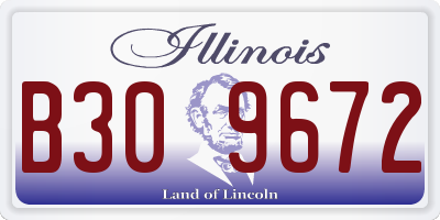 IL license plate B309672