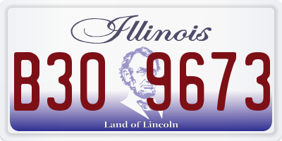 IL license plate B309673